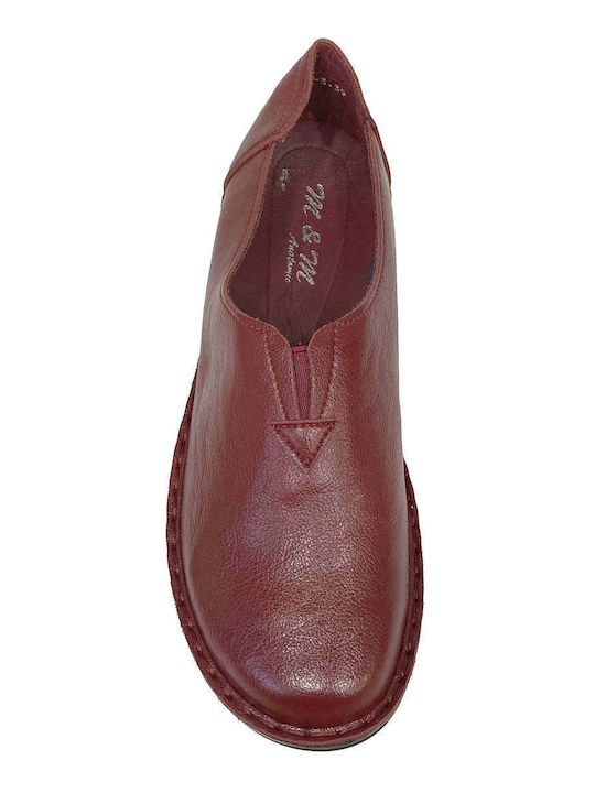 Damen Slip-Ons Burgundische Farbe 61-39