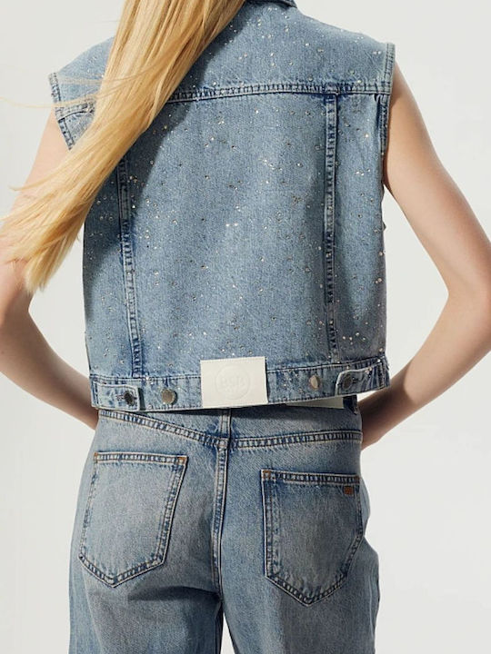 Light Blue Denim Women's Vest