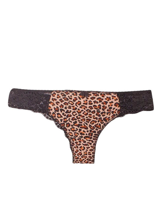 Cotton Women's Brazil With Brown Lace