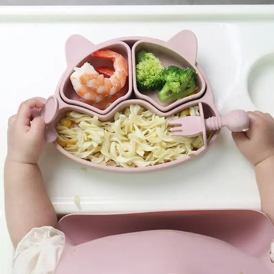 Pandaboo Children's Silicone Food Plate Beige