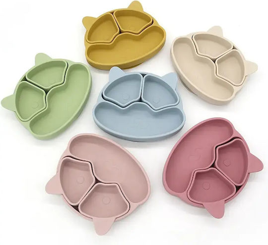 Pandaboo Children's Silicone Food Plate Beige
