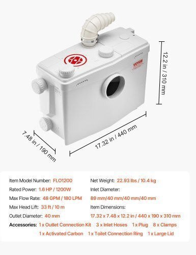 Vevor Ηλεκτρική Αντλία Επιφάνειας 1200W