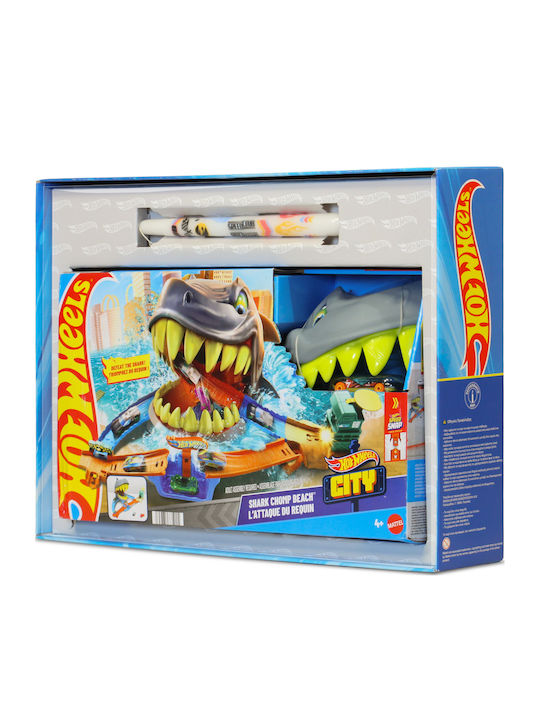 Великденска Свещ с Играчка City Shark Beach Track за 4+ Години Hot Wheels