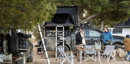 iKamper Skycamp 3.0 Car Camping Tent Black with Double Cloth 4 Seasons for 4 People 213x196x122cm