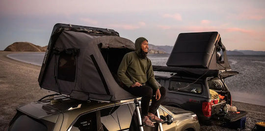 iKamper Skycamp 3.0 Car Camping Tent Black with Double Cloth 4 Seasons for 4 People 213x196x122cm
