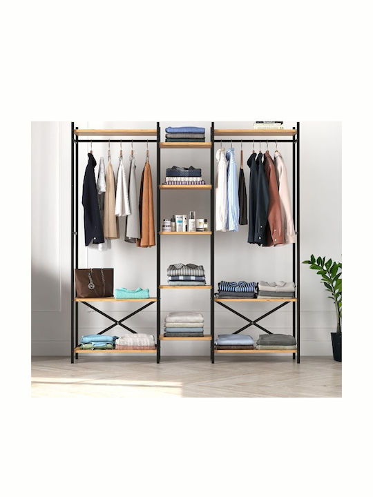 Megapap Openix Kleiderständer aus Holz Grüne 171,7x34,2x180,7cm