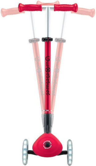 Globber Kids Scooter Primo Lights V2 3-Wheel for 2+ Years Red