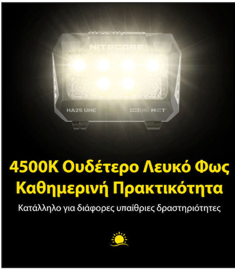 NiteCore Φακός Κεφαλής LED με Μέγιστη Φωτεινότητα 800lm