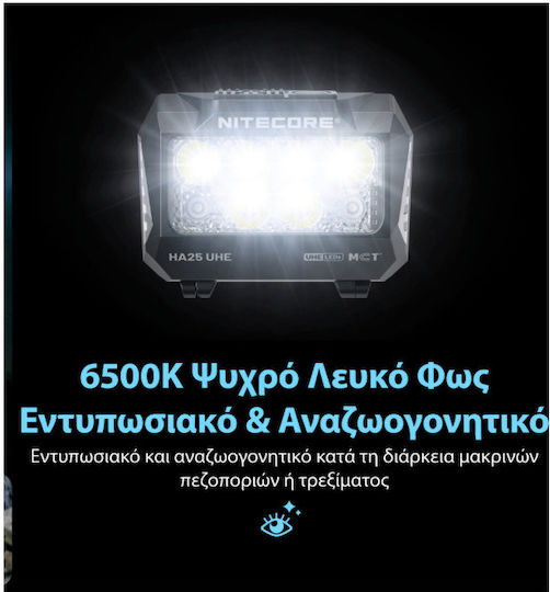 NiteCore Φακός Κεφαλής LED με Μέγιστη Φωτεινότητα 800lm