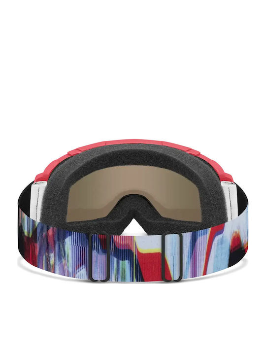 Smith Μάσκα Σκι & Snowboard Ενηλίκων Κόκκινη με Φακό Καθρέπτη σε Κόκκινο Χρώμα
