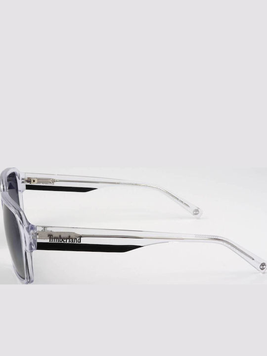 Timberland Unisex Sunglasses with Transparent Plastic Frame and Blue Gradient Lens TB9343 26D
