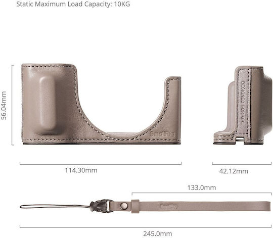 Smallrig Lederriemen Halbfalle Handgelenkriemen Ricoh Gr Iv Grau