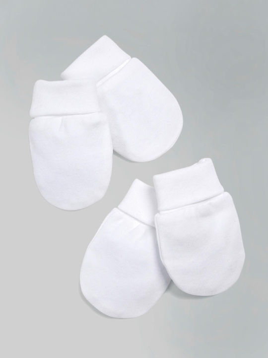 Set Kinderhandschuhe Hüllen Gestrickt für Neugeborene Weiße