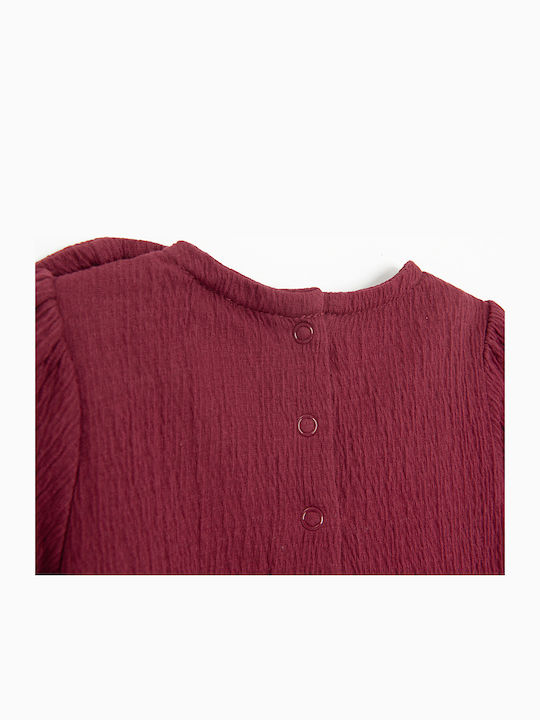 Mädchenkleid Langärmelig Set aus 2 mit Strumpfhose Rot