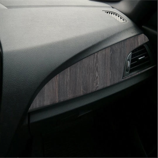Car Wrapping Film Trims Dark Gray Oak Design 100 X 45cm