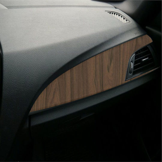 Film Adeziv Pentru Împachetare Auto Margini Nuc Închis Model 100 X 45cm