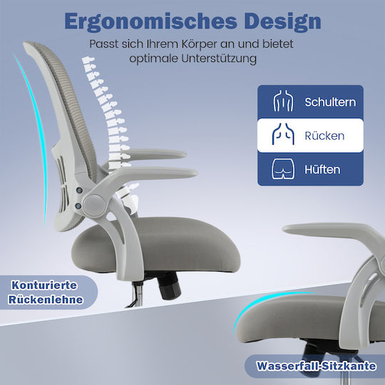 Costway Bürostuhl mit Neigen Graue