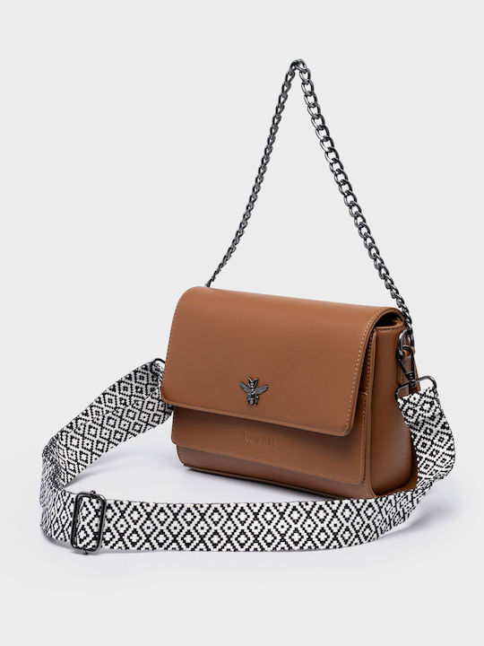 Eva Damen Schultertasche Braun