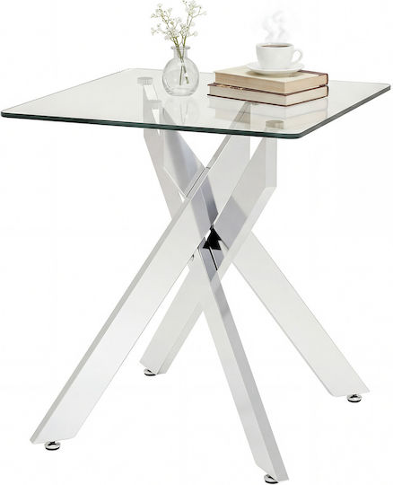 Beistelltisch 50x50x57cm Silber