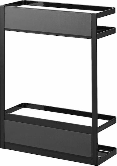 Yamazaki Επιτοίχια Ραφιέρα Μπάνιου Μεταλλική 28x11.5x40cm Μαύρη