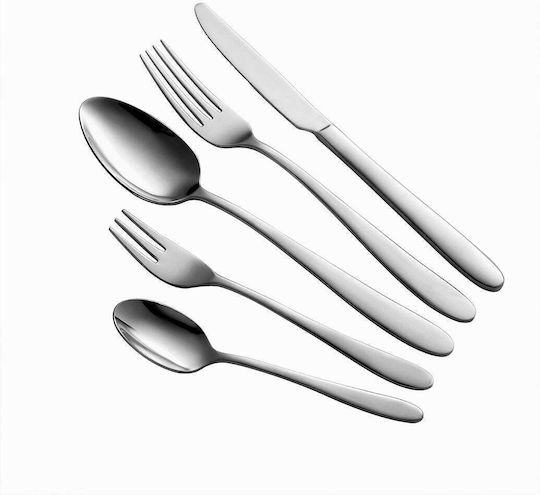 Raki Set Of Silver Stainless Steel Table Forks 6 Pieces