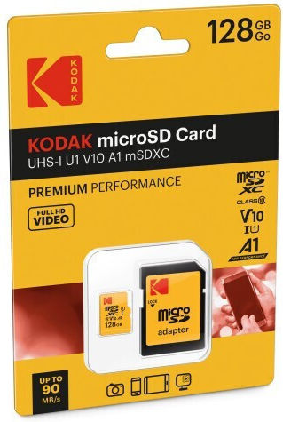 Kodak SDHC 128GB U1 V10 A1 UHS-I 90MB/s με αντάπτορα