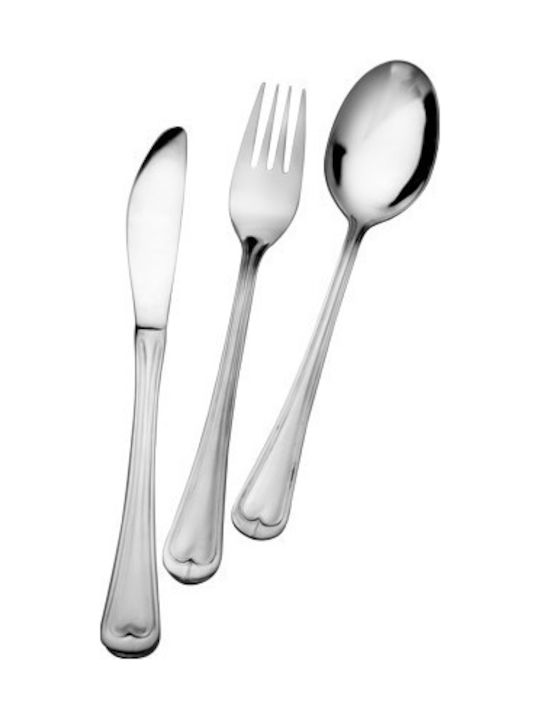Raki Set Of Silver Stainless Steel Spoons 6 Pieces