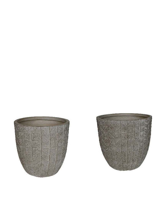 Pakketo Plant Pot Ceramic Gray 2pcs