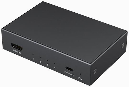 Cablexpert 4h Hdmi Splitter 4 Ports Black Dsp-hdmi4k-4p-01