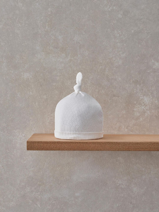Kids Knitted White Beanie for Newborn