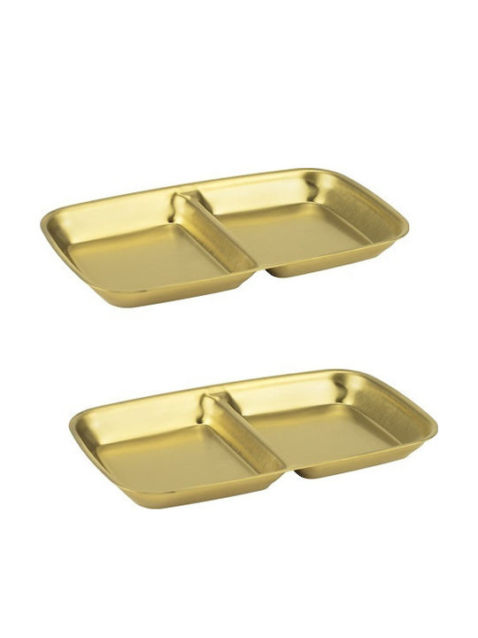 Raki Gold Inox Ορντεβιέρα 2 Θέσεων Γκρι Ø15.5cm Raki Gold Inox Ορντεβιέρα 2 Θέσεων Γκρι Ø15.5cm