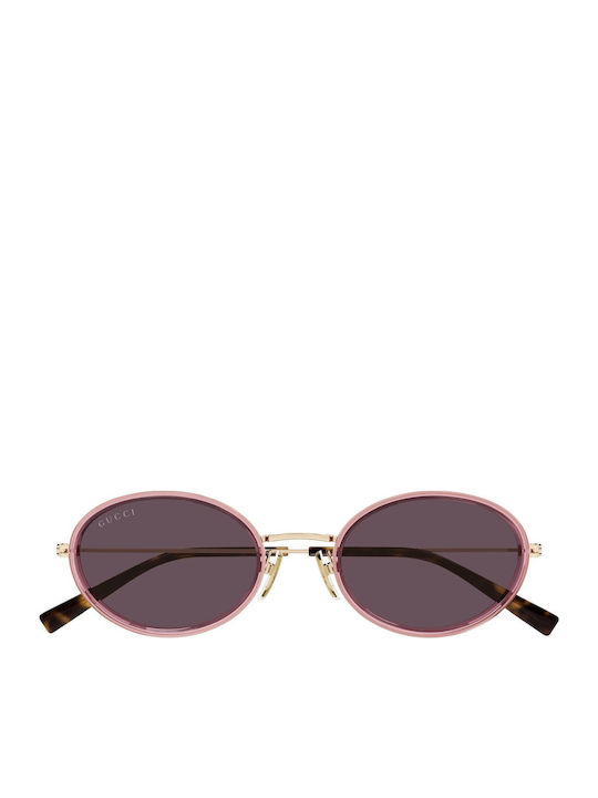 Gucci Damen Sonnenbrille mit Rosa Gestell und Lila Linse GG1980S 003