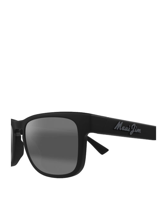 Maui Jim Unisex Sunglasses with Black Plastic Frame and Black Lens