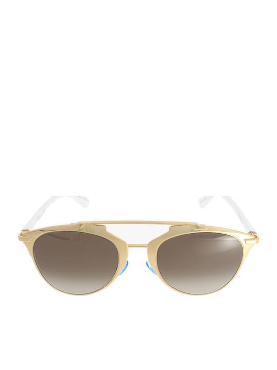 Dior Diorreflected Sunglasses with Gold Frame and Brown Gradient Lens