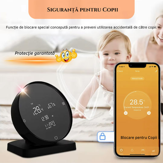Termostat Digital de Cameră Smart cu Wi-Fi