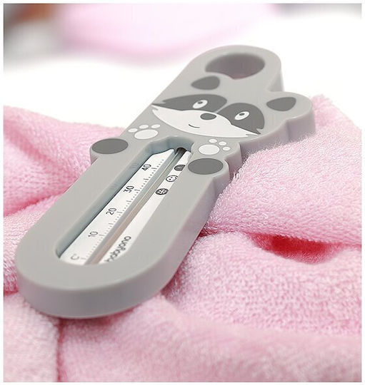 Babyono Analog Bath Thermometer Racoon 0°C - 40°C Gray