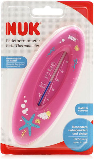 Nuk Analog Bath Thermometer Ocean 0°C - 50°C Ocean Pink