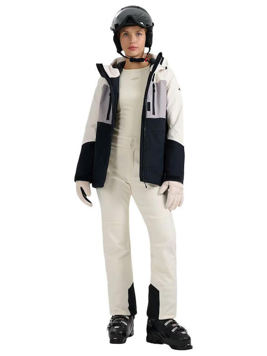 4F 4FWAW25TFTRF0943-12S Women's Ski & Snowboard Soft Shell Pants White