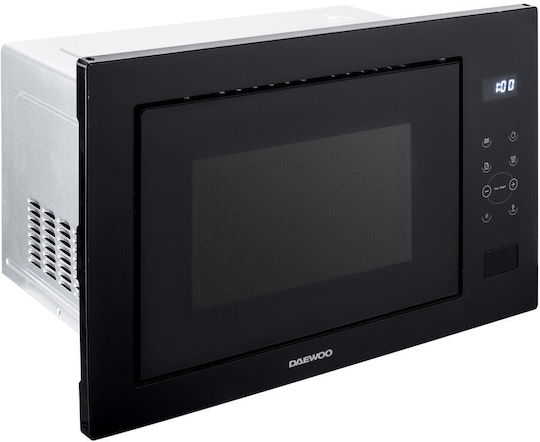Daewoo Εντοιχιζόμενος Φούρνος Μικροκυμάτων με Grill 25lt Μαύρος