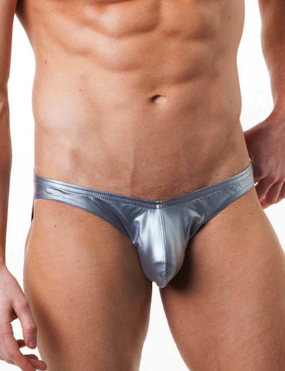 Mens Herren Sexy Slip Silber