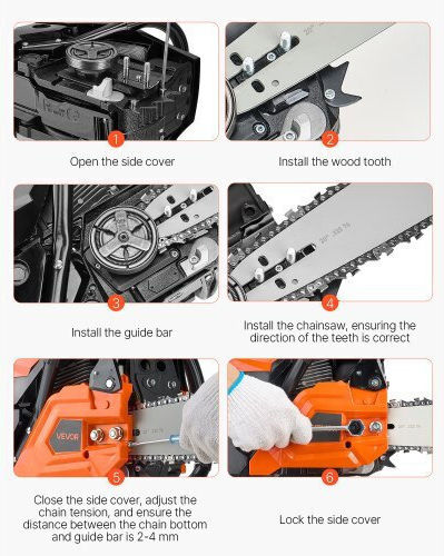 Vevor Gasoline Chainsaw 8.2kg with Blade 50.8cm and Easy Start