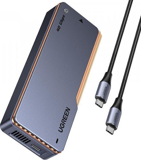 Ugreen D703 Hard Drive Case for M.2 SATA III NVME with SATA / Thunderbolt Connection in Gray Color