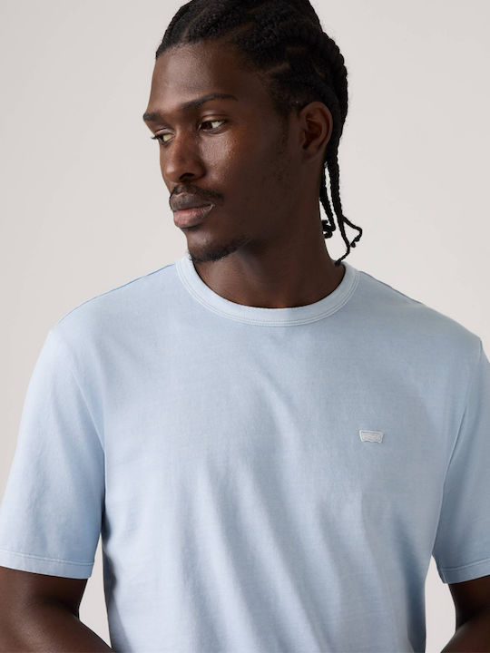 Herrenblusen Kurzarm T-Shirt Hellblau