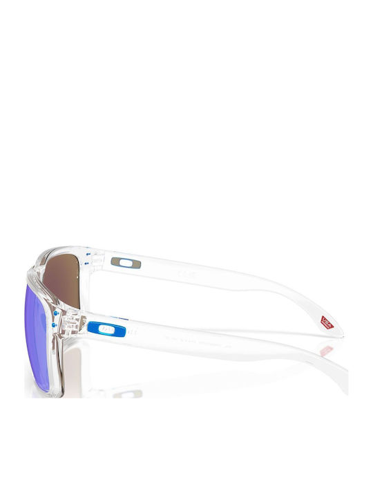Oakley XXL Men's Sunglasses with Transparent Horn-Rimmed Frame and Polarized Mirror Lens oo9487-07