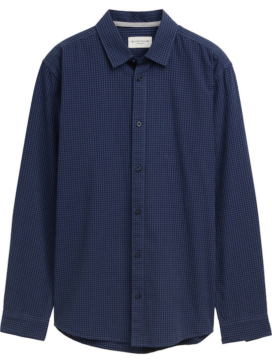 Μακρυμάνικο Πουκάμισο Καρό Blue Vichy Check