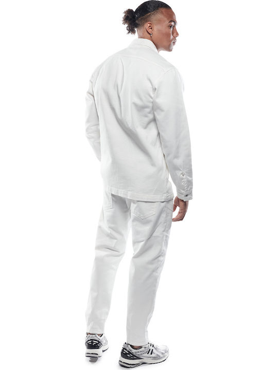 Μακρυμάνικo Τζιν Overshirt White