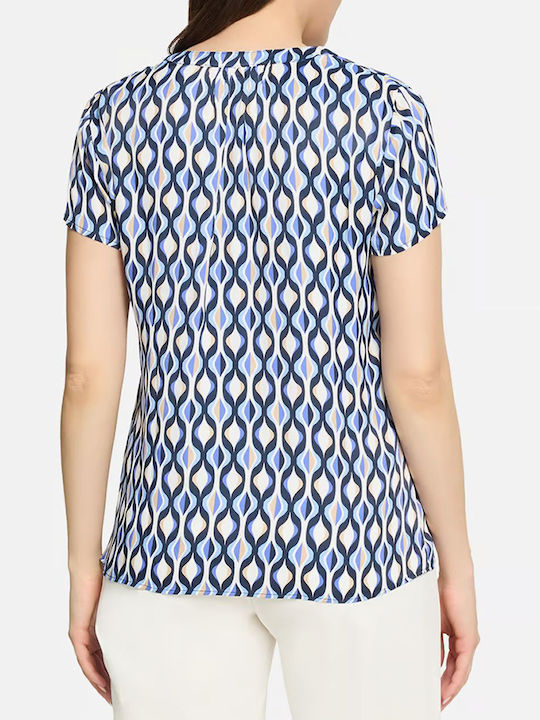 Bluza Damă Mâneci Scurte Albastră