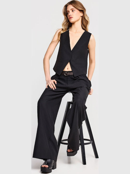 Women's Cotton Sleeveless Blouse Black