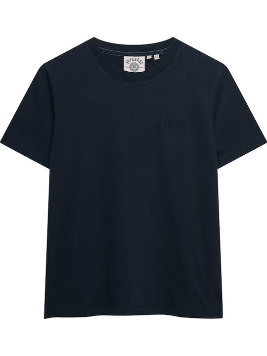 Essential Damenbluse Baumwolle Kurzärmelig Eclipse Marineblau