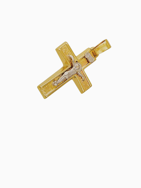 Vergoldetes Kreuz K14 mit Eistauromeno Gewicht 2.00gr Vergoldetes Kreuz K14 mit Eistauromeno Gewicht 2.00gr
